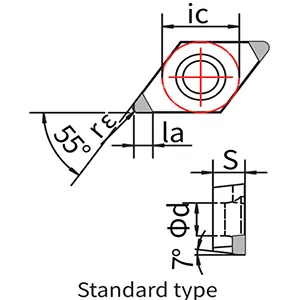 PCBN Tools (Tool Bits for Whirling), DCGW