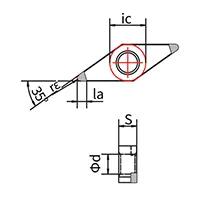 PCBN Tools (Tool Bits for Whirling), VNGA